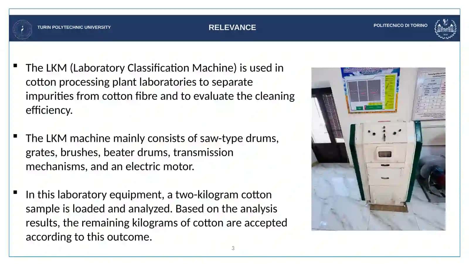 Technical servicing of laboratory equipment used in cotton processing enterprises 3