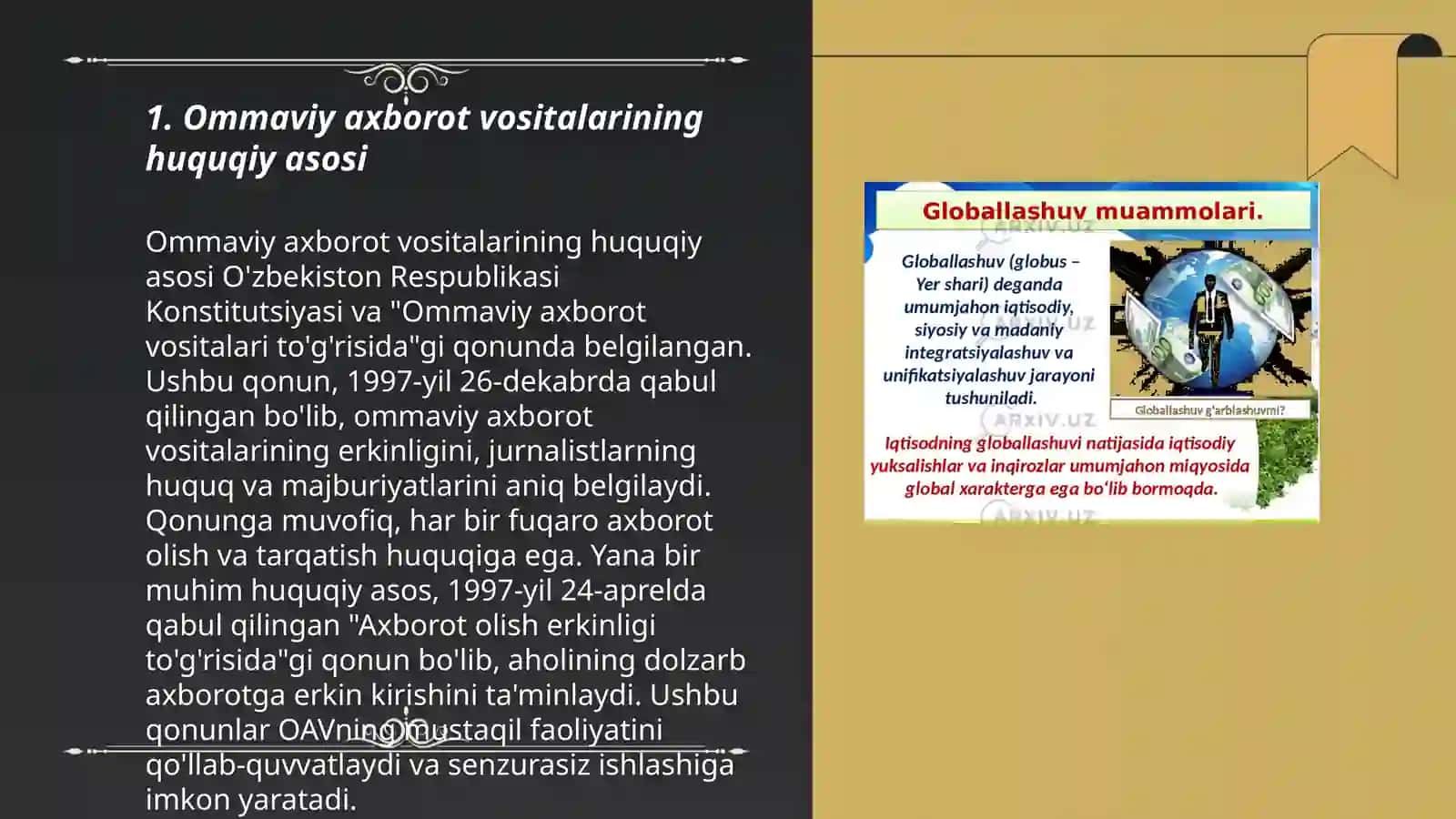 Ommaviy axborot vositalarining huquqiy asosi 3