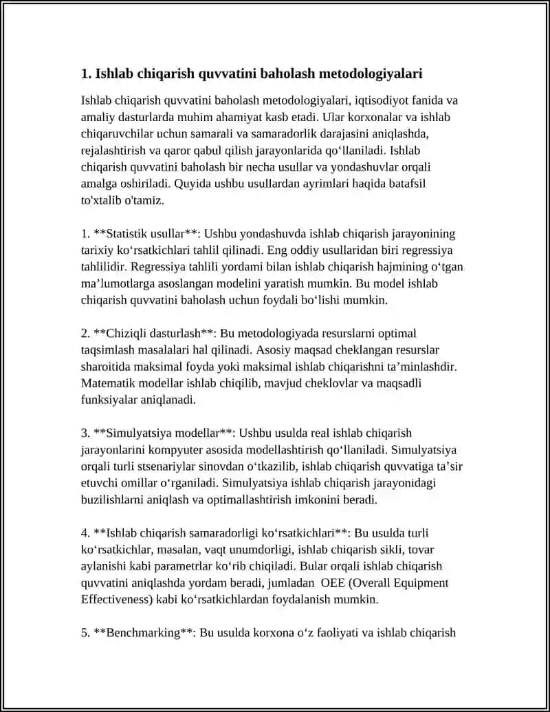 ISHLAB CHIQARISH QUVVATLARINI TAHLIL QILISH VA BOTTLENECK ANIQLASH 3