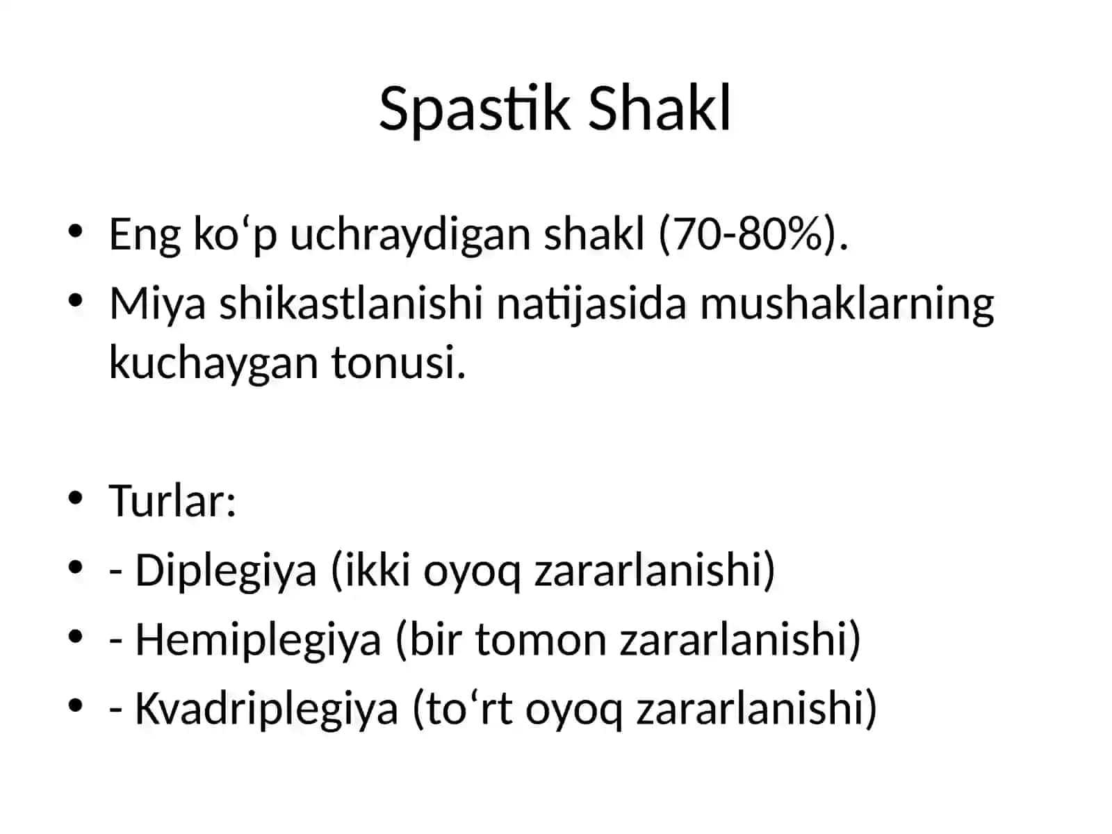 Bolalar Miya Falaji: Klinik Shakllari 3