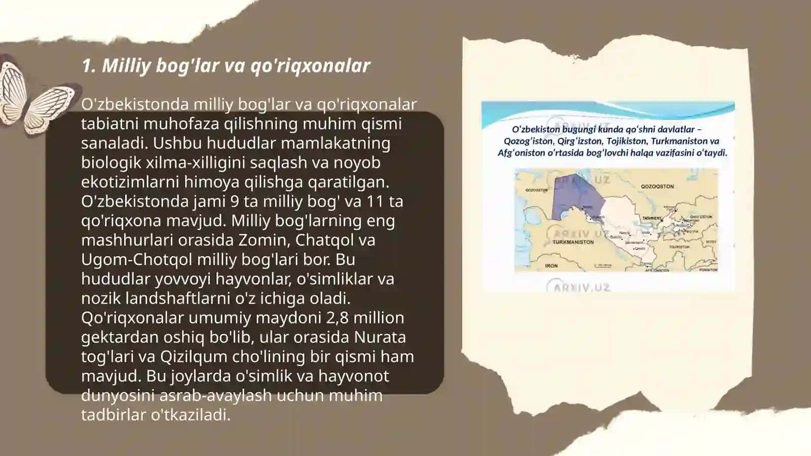 Milliy bog'lar va qo'riqxonalar 3