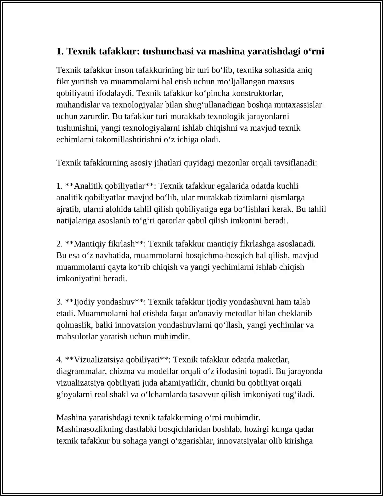 MASHINA YARATISHDA TEXNIK TAFAKKURNING O‘RNI VA RIVOJLANISH BOSQICHLARI 3
