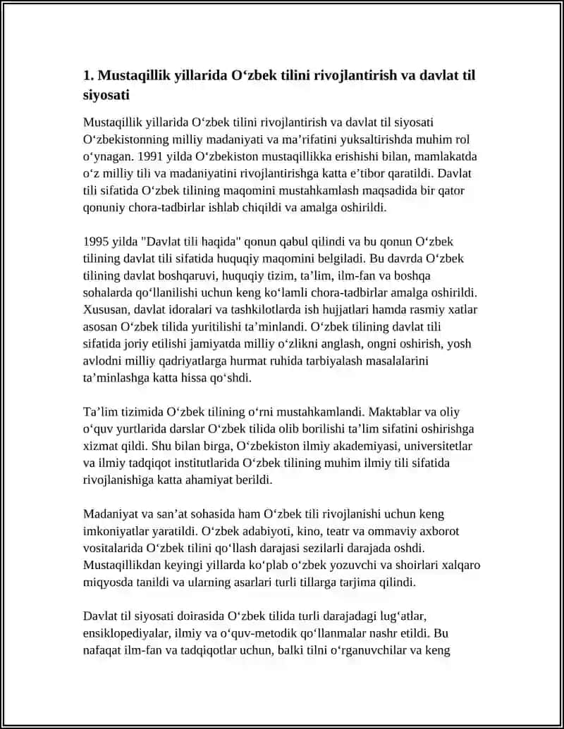 MUSTAQILIK YILLARIDA O’ZBEKISTON MADANIY VA MARIFIY TARAQIYOTI 3