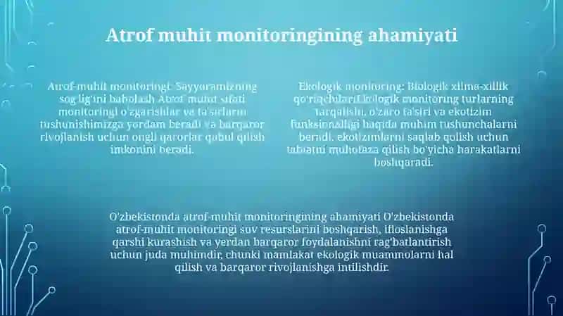 Ekologik Monitoring Va Uning Ahamiyati 3