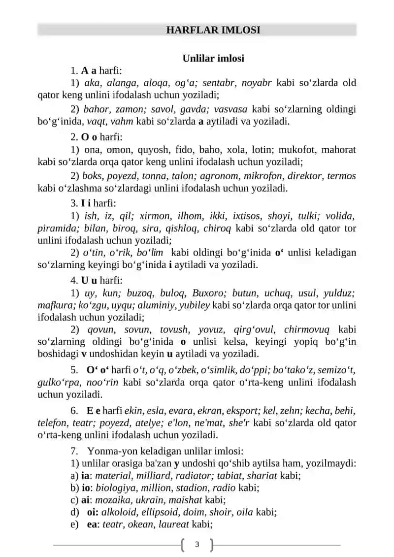 O‘ZBEK TILINING ASOSIY IMLO QOIDALARI 3