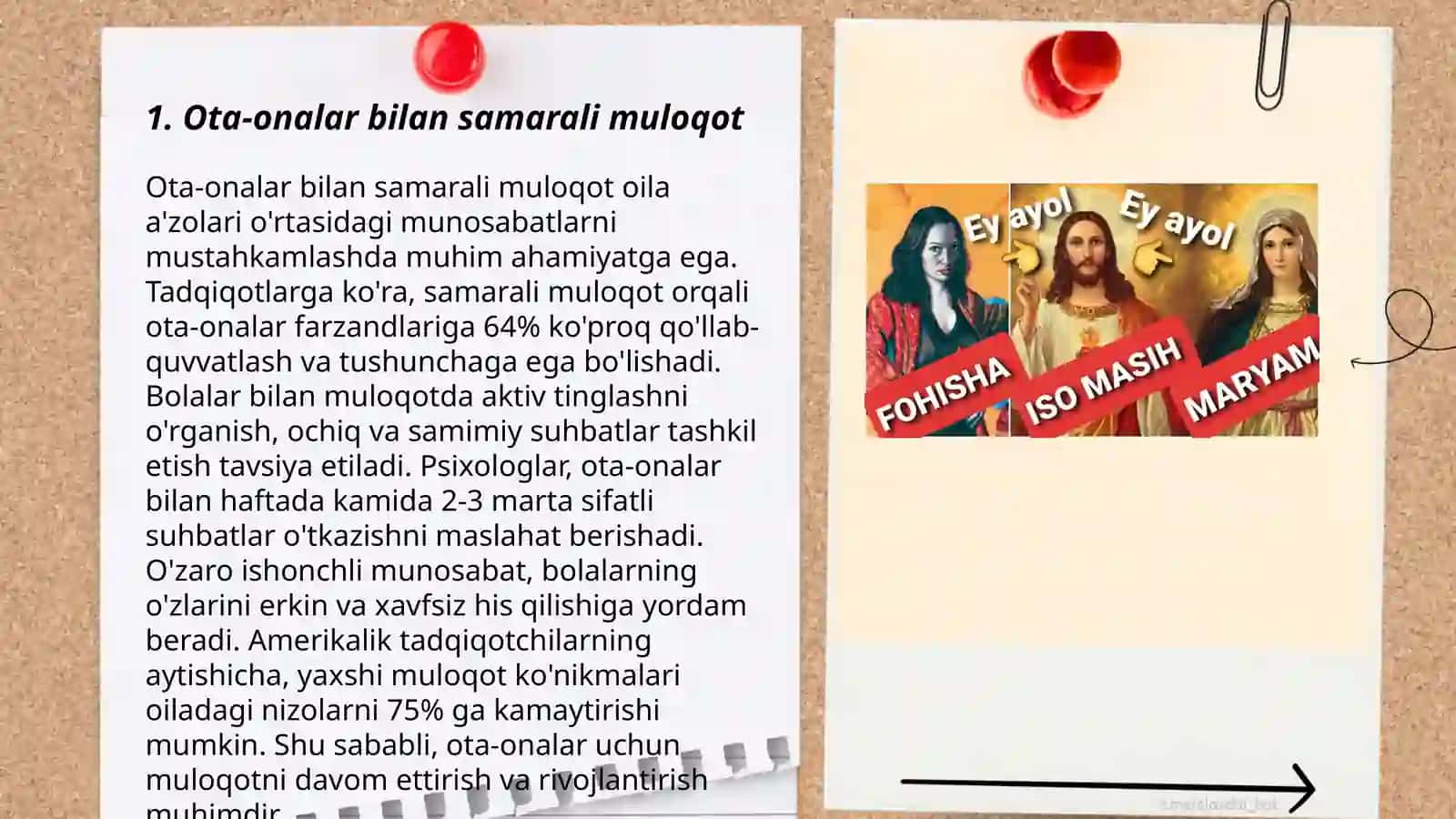 Ota-onalar bilan ishlashda tarbiyachiga qoʻyiladigan MTT oilada bolani ragʻbatlantirish va jazolash 3