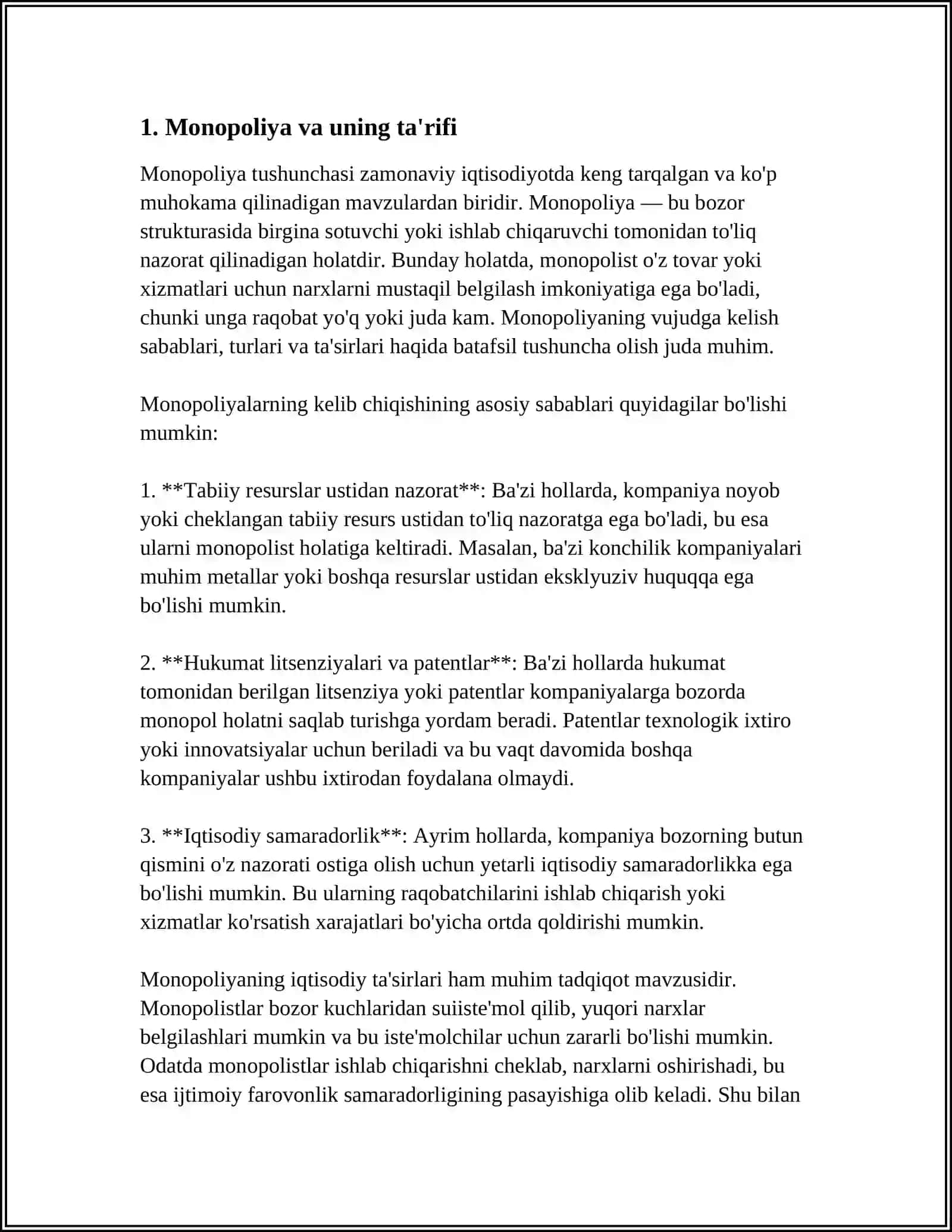 DAVLATNING MANOPOLIYAGA QARSHI SIYOSATI 3