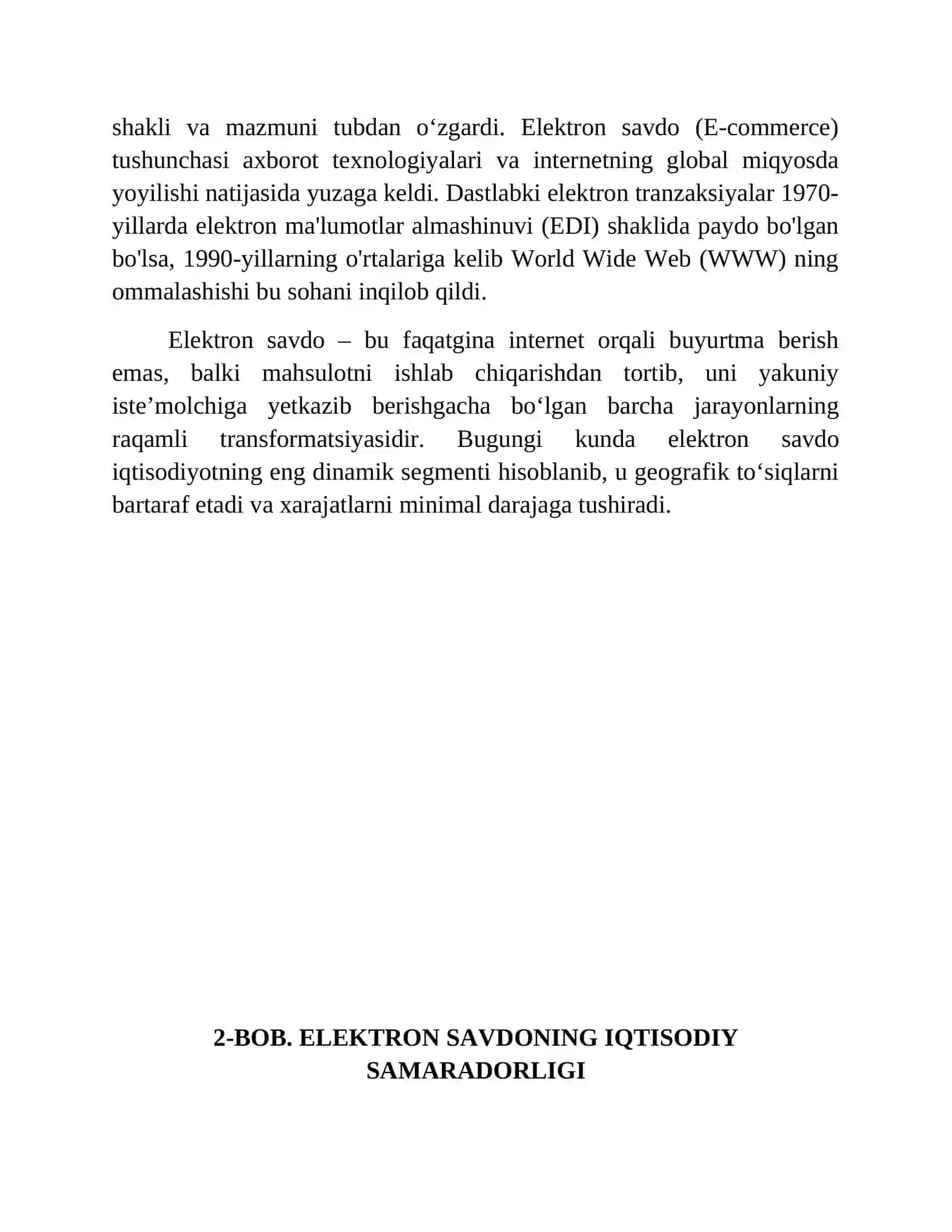 Elektron savdo: Raqamli iqtisodiyotning yangi davri 3