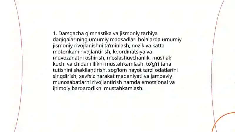 darsgacha gimnastika va jismoniy tarbiya daqiqalarining maqsad hamda vazifalari 3