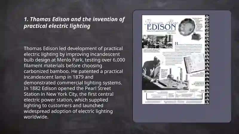 Thomas Edison and the Invention of Practical Electric Lighting 3