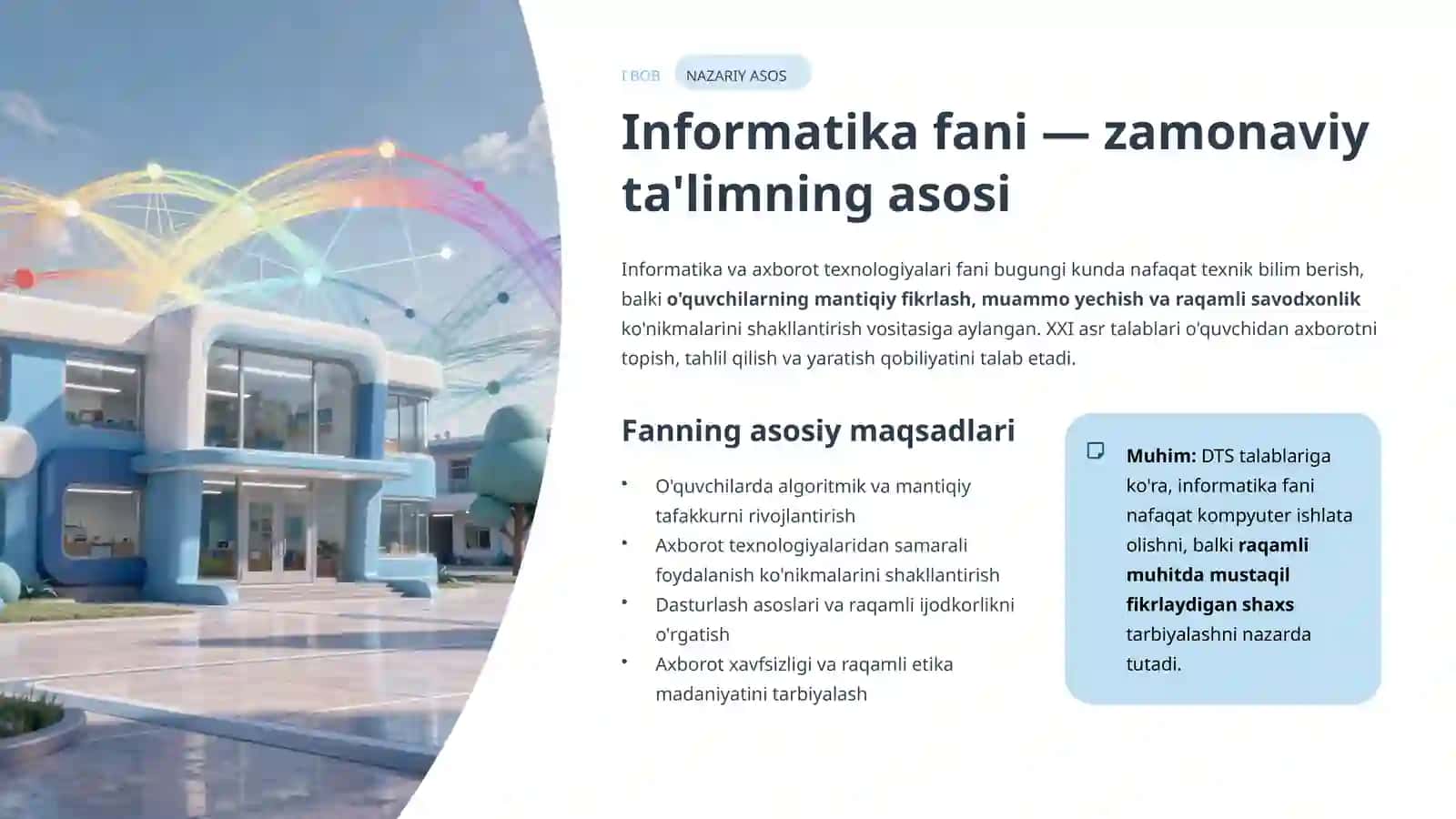 Informatika va Axborot Texnologiyalari Fanidan O'quv Mashg'ulotlarini Tashkil Etish va O'tkazish Metodikasi 3