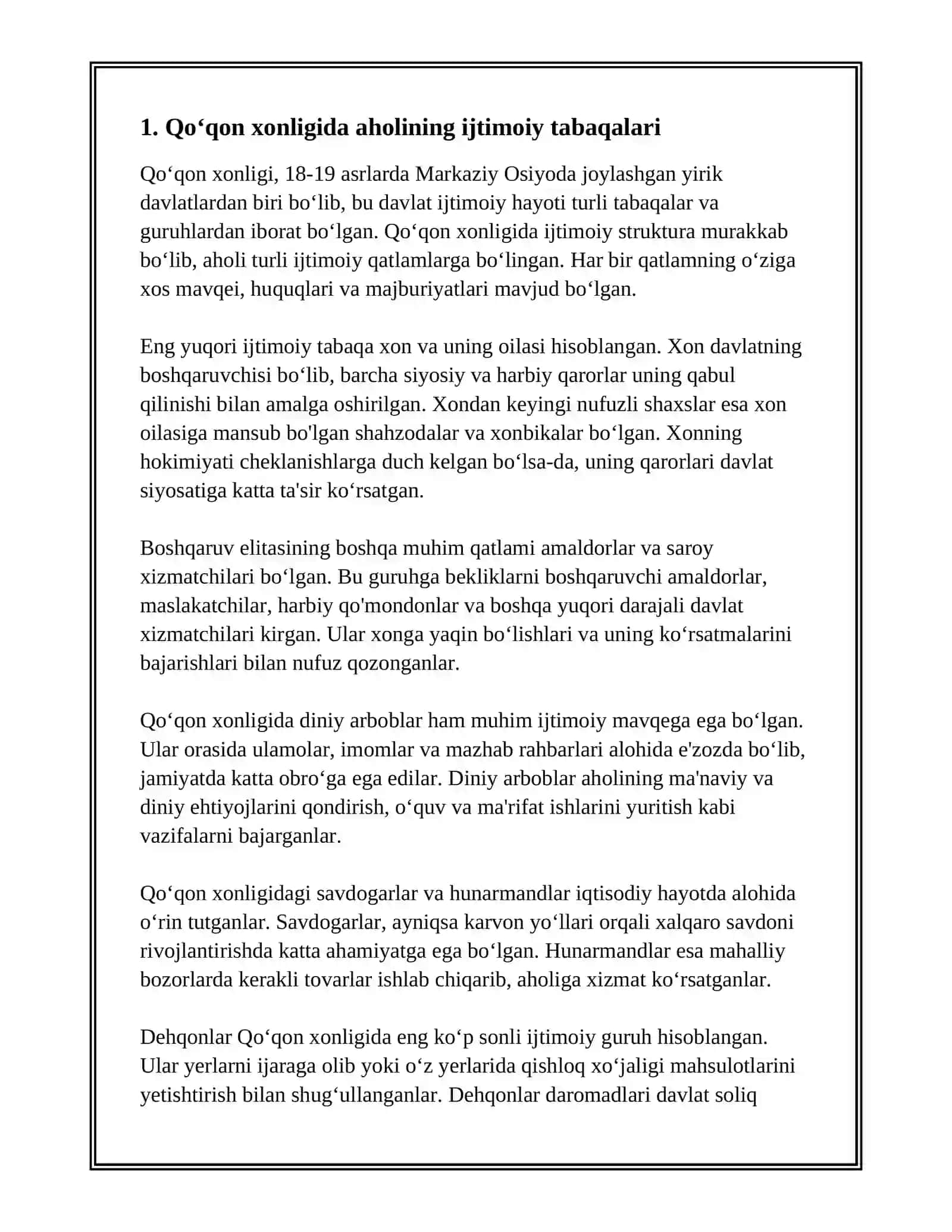 QOʻQON XONLIGIDA IJTIMOIY - IQTISODIY HAYOT 3