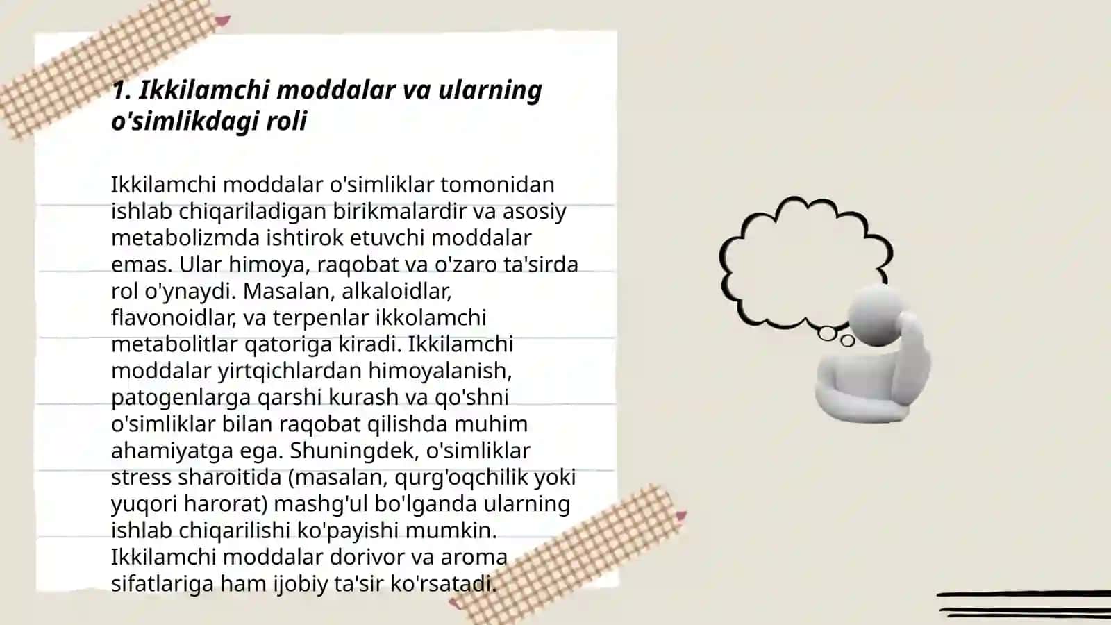 Òsimliklarni kelib chiqishi ikkilamchi maddalar 3