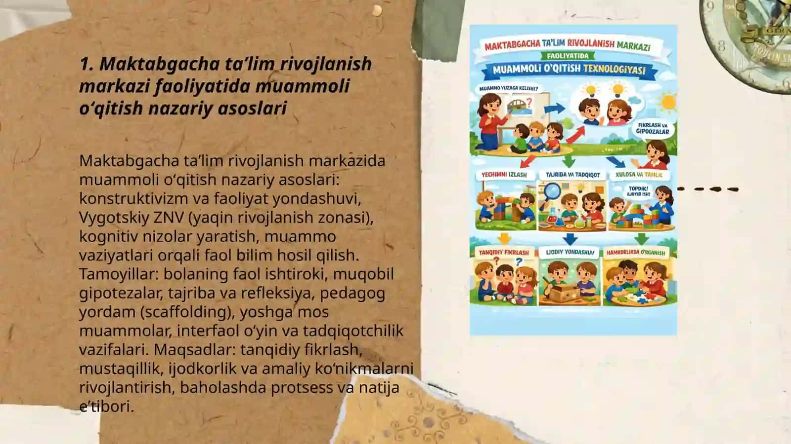 Maktabgacha taʼlim rivojlanish markazi faoliyatida muammoli oʻqitish texnologiyasi 3