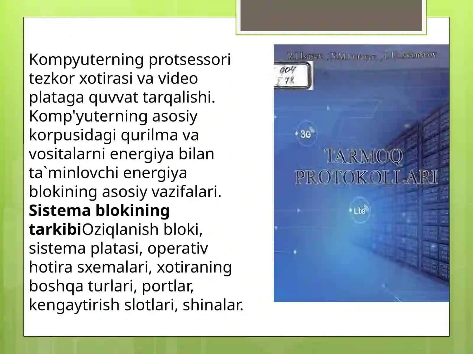 Tizimliblokningtarmoqelektrtokmanbasi(quvvatbloki) 3