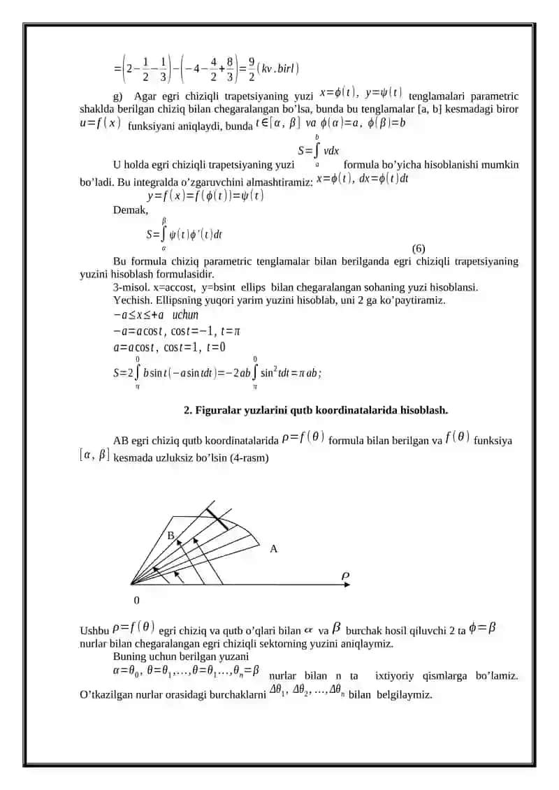 INTEGRAL HISOBNING ASOSIY MASALALARI 3