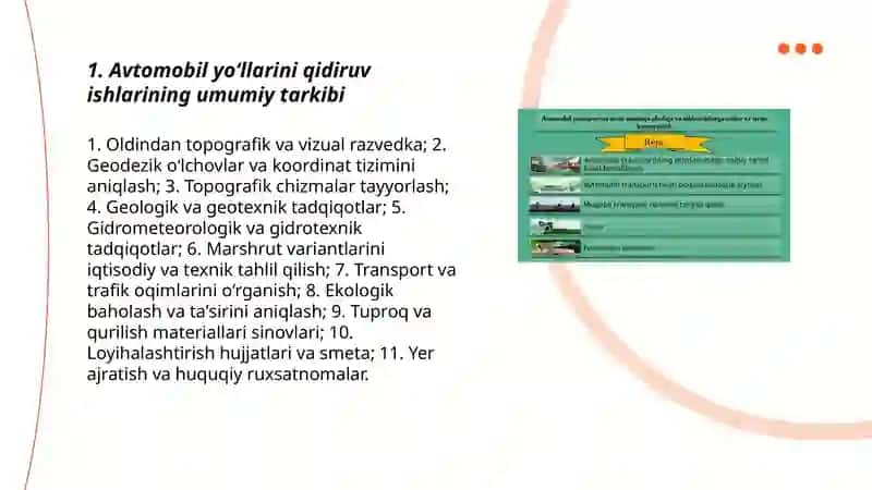 Avtomobil yollarini qidiruv ishlari tarkibi va turlari 3