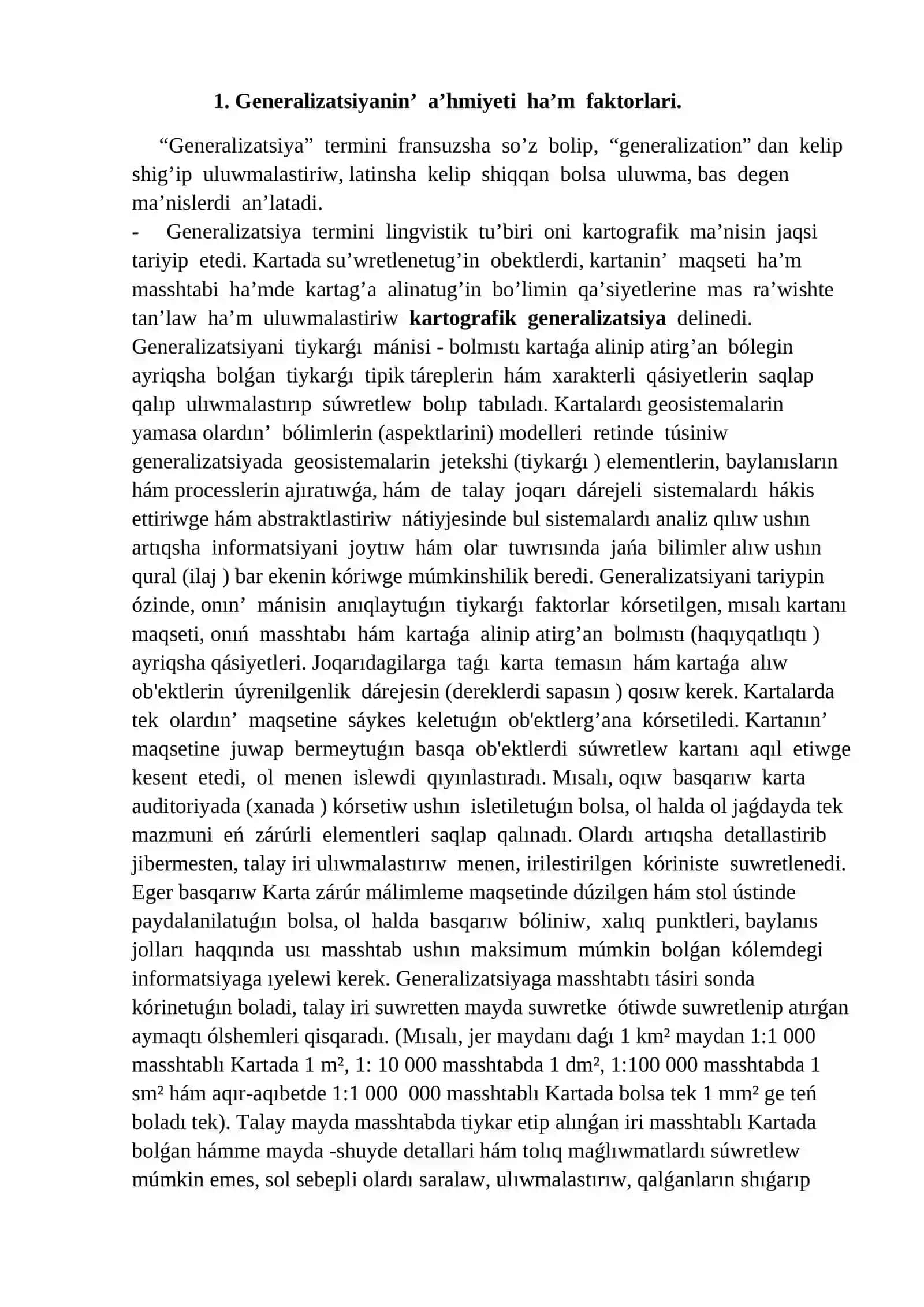 Generalizatsiyanin’ a’hmiyeti ha’m faktorlari 3