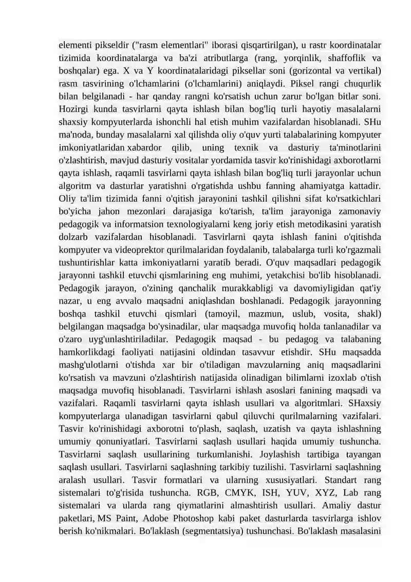 Raqamli tasvirlarni qayta ishlashni instrumental dasturiy ta’minotlari 3