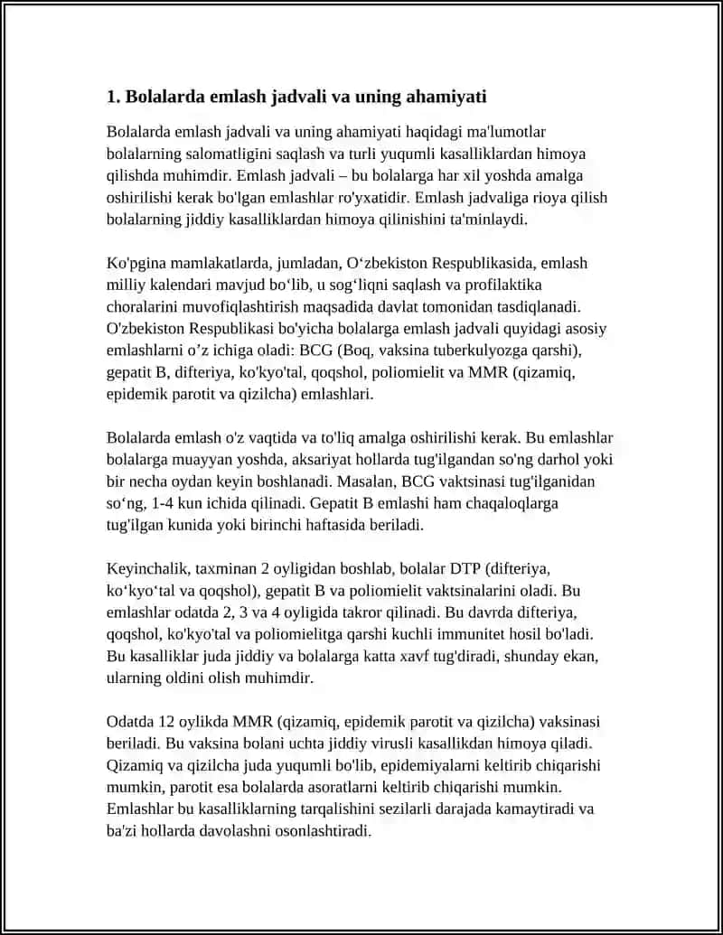 Bolalarda Amalga Oshiriladigan Profilaktik Emlashlar Va Ularning Ahamiyati Haqida 3