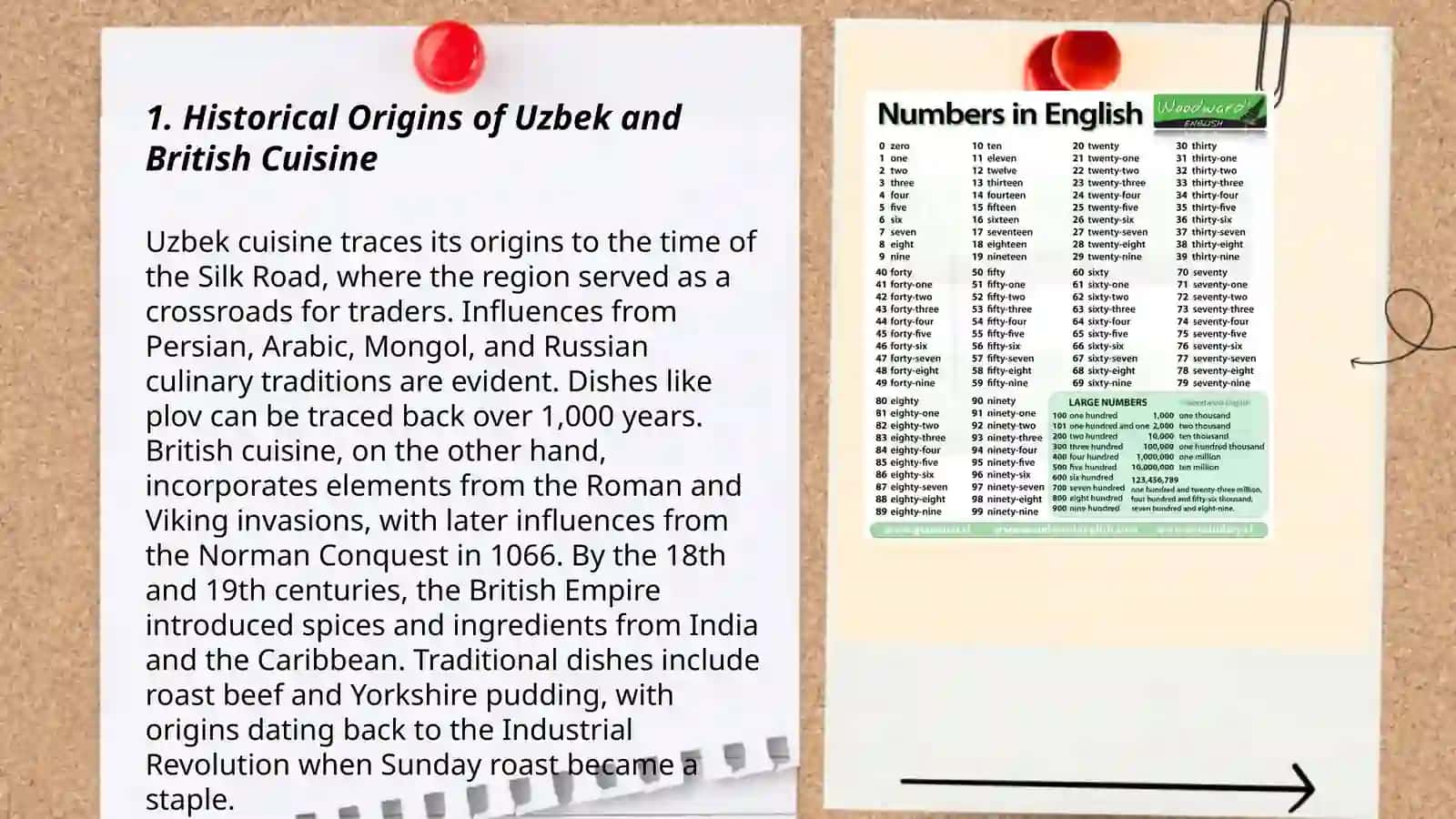 Uzbekistan national food and united kingdom national food diffrent betwen them 3
