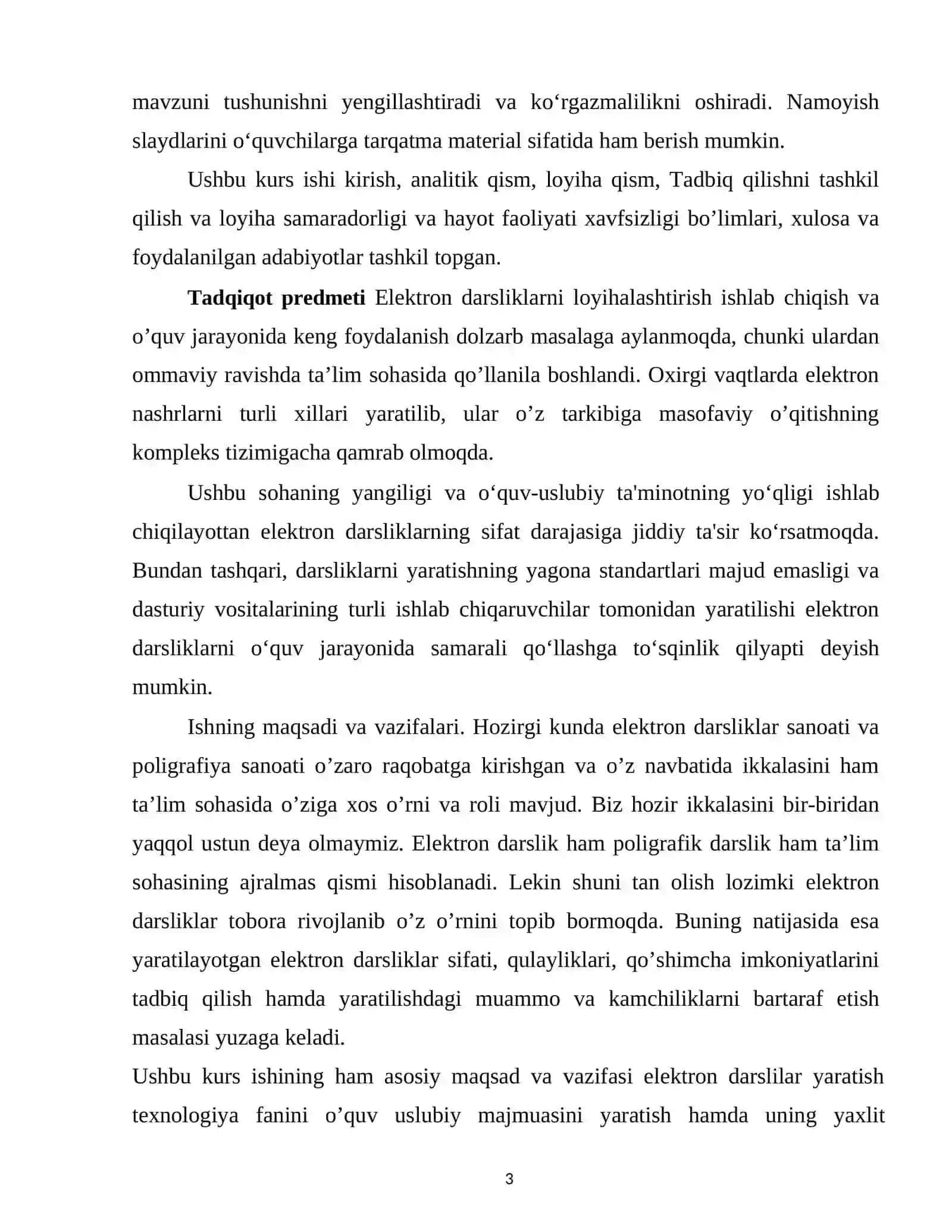 ELEKTRON DARSLIKLAR VA ULARGA QO’YILADIGAN TALABLAR 3