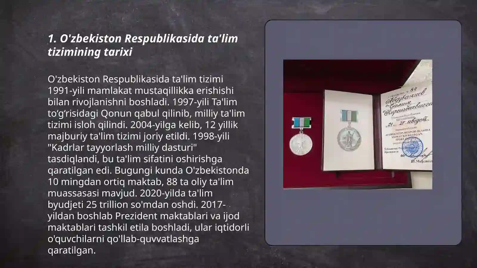 O'zbekiston Respublikasida ta'lim tizmi 3