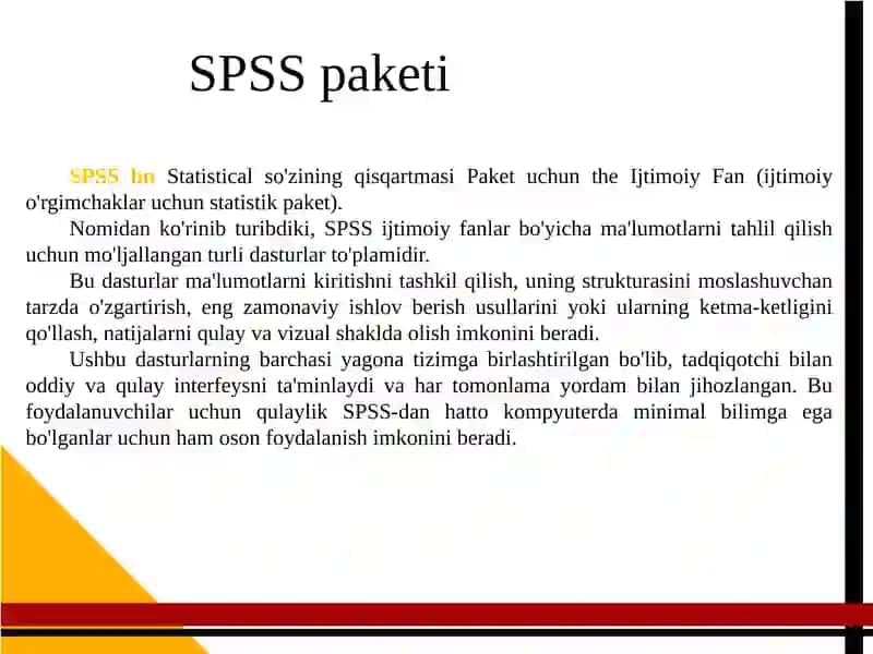 SPSS paketi 3