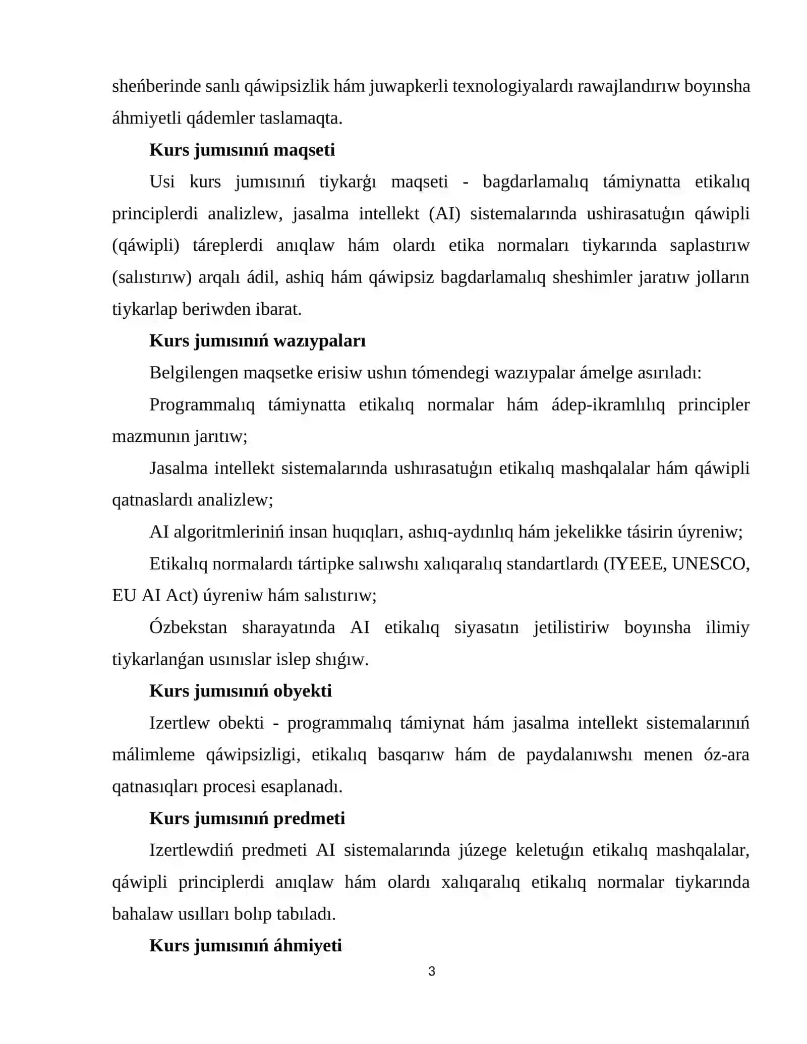 Programmalıq támiynat hám etika túsiniginiń mazmunı 3