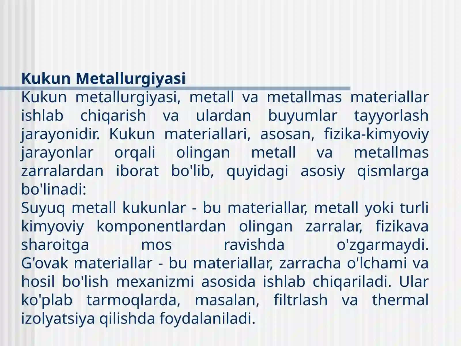 Kukun g'ovak materiallar 3