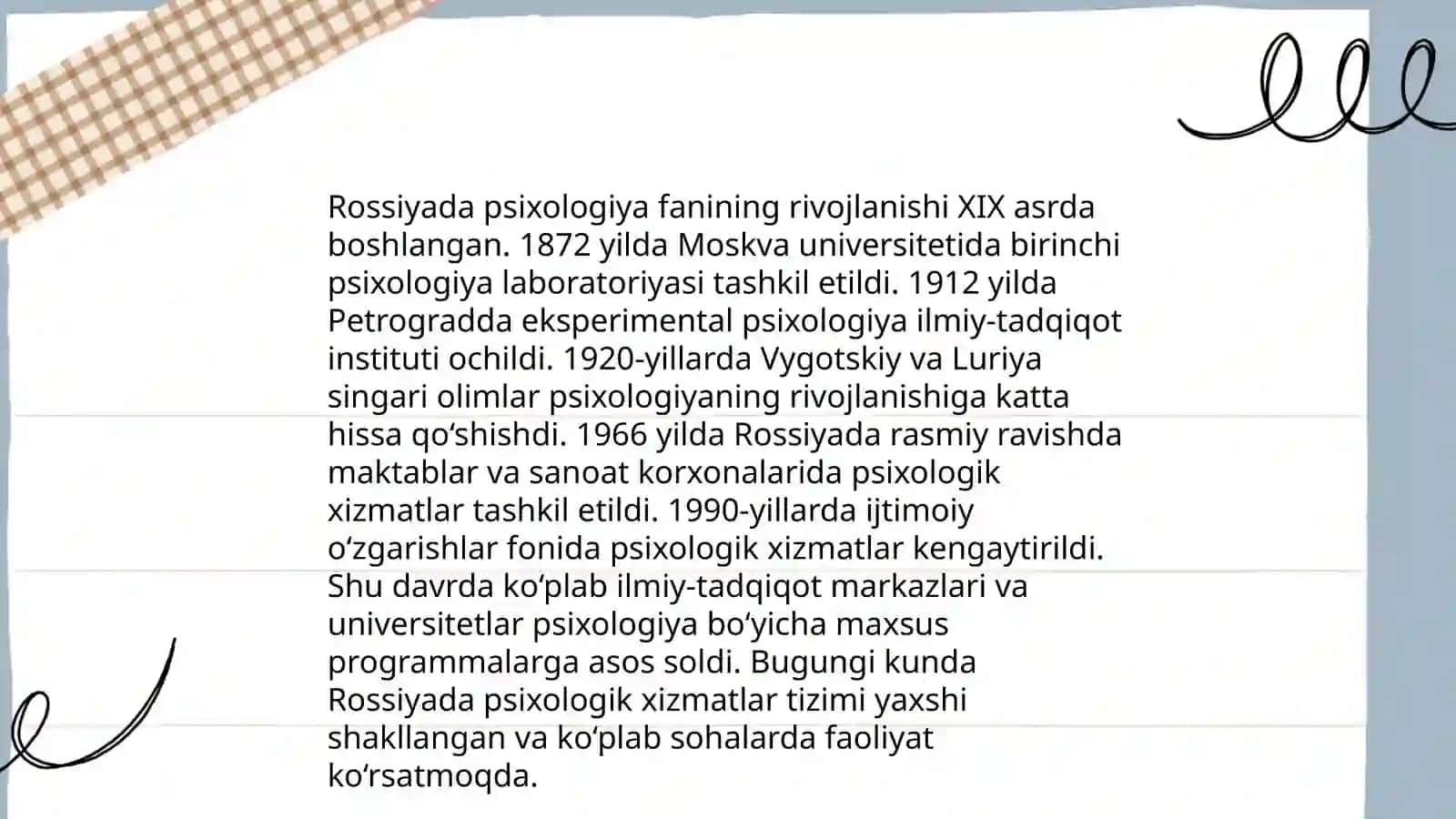 Rossiyada psixologik xizmatni tashkil etish tarixi 3