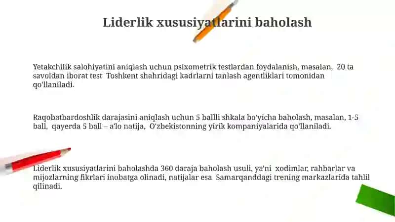 Bilim,ko'nikma va malakalarni baholash mezonlari 3