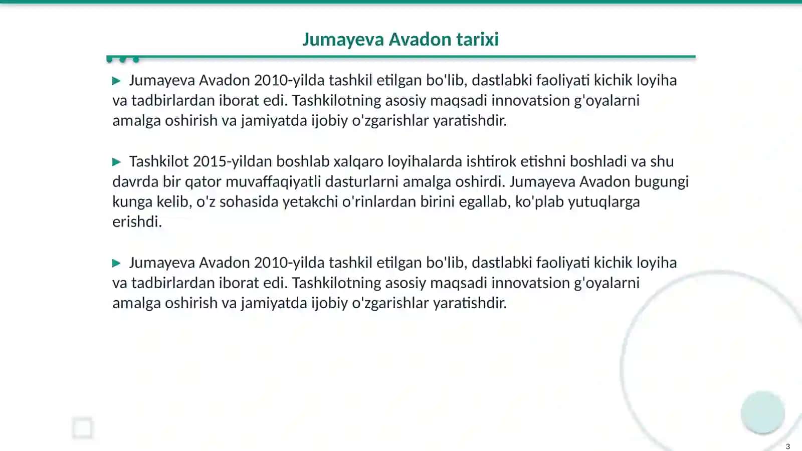 Jumayeva Avadon 3
