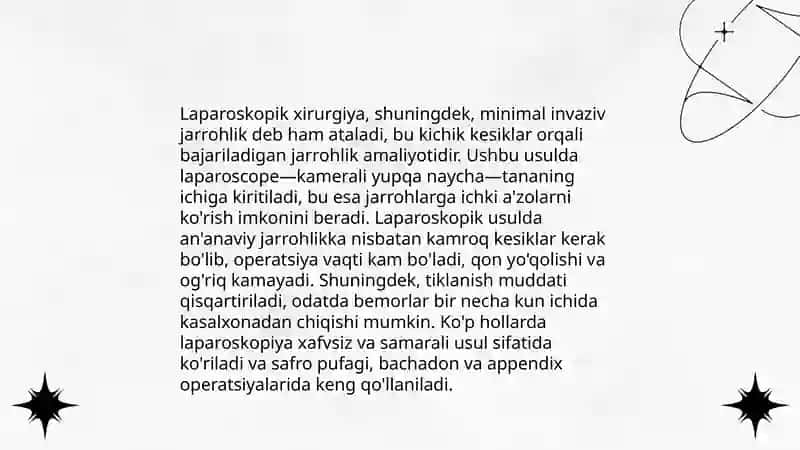 Xirurgiyada kichik invaziv aralashuvlar 3