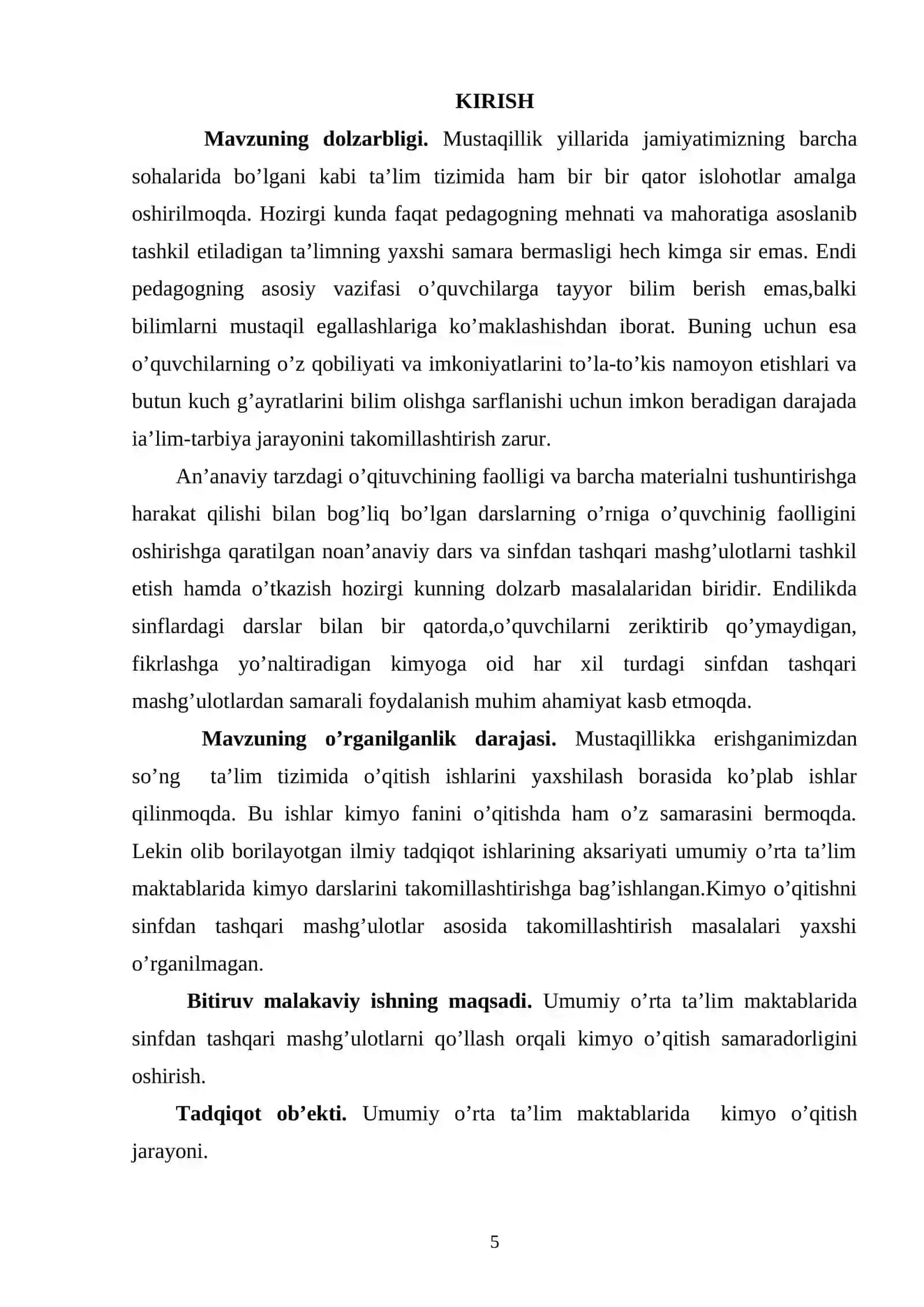 O’quvchilarning sinfdan tashqari mashg’ulotlarini tashkil etishda kimyoviy kechalardan foydalanish 3
