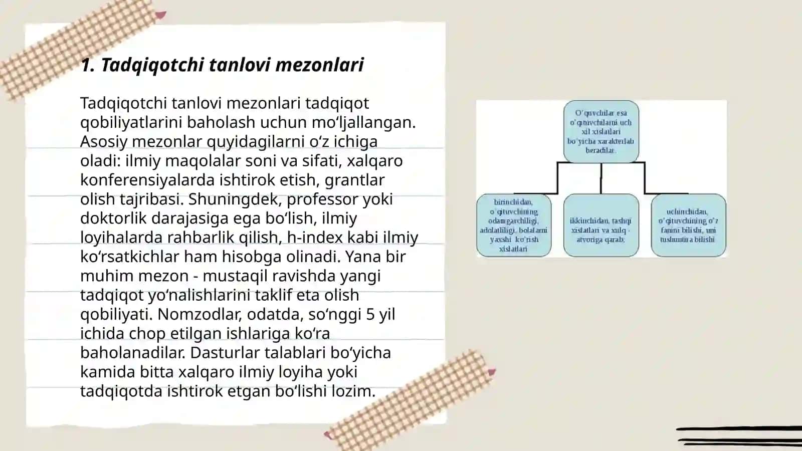 Tadqiqotchi faoliyati va unga qo’yiladigan talablar 3