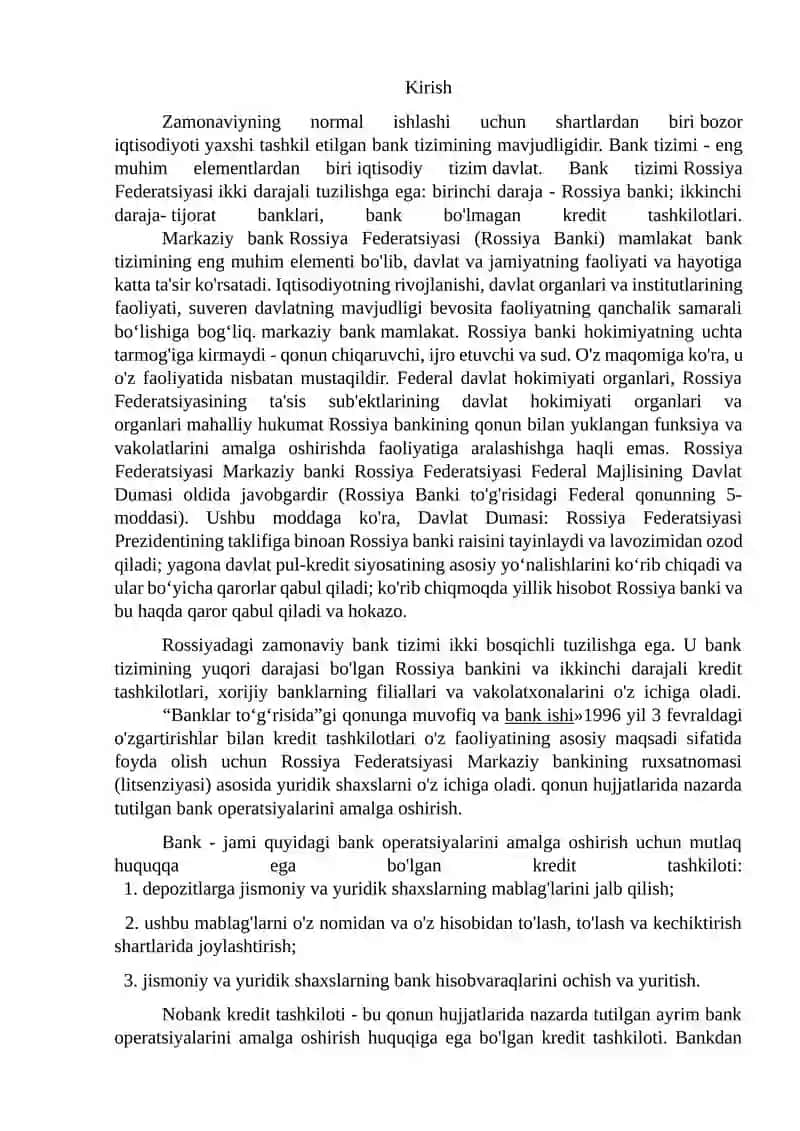 Rossiya Federatsiyasida Bank ishi 3