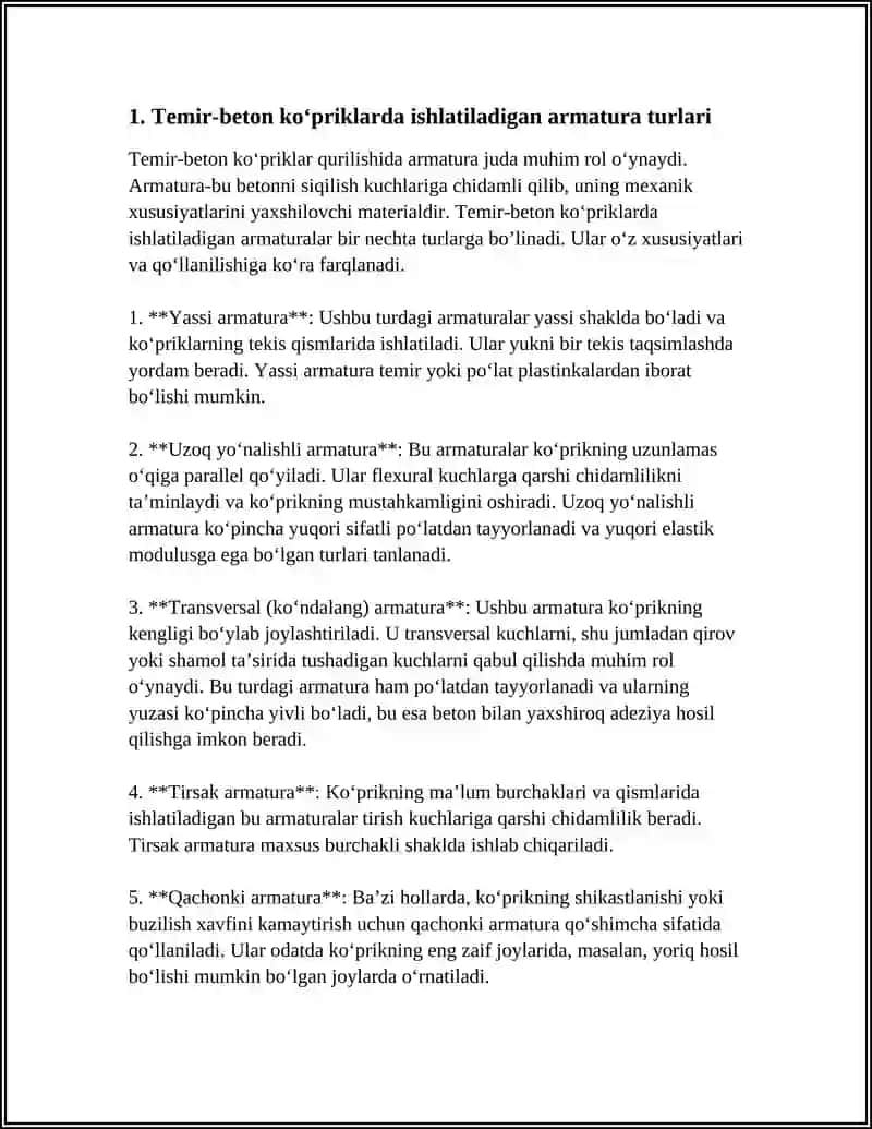 TEMIR-BETON KO‘PRIKLARDA QO‘LLANILADIGAN ARMATURALAR 3