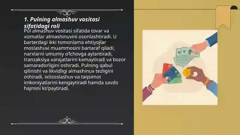 Pulning o‘ziga xos xususiyatlari 3