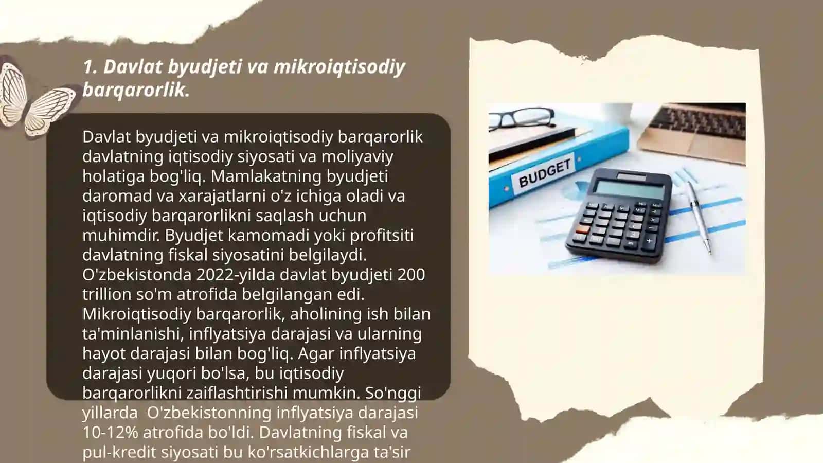 Davlat byudjeti va mikroiqtisodiy barqarorlik 3