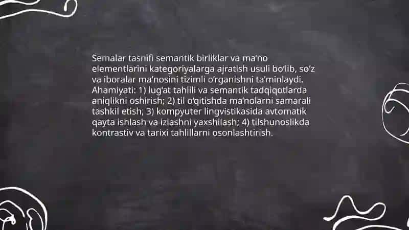 Semalar tasnifi 3