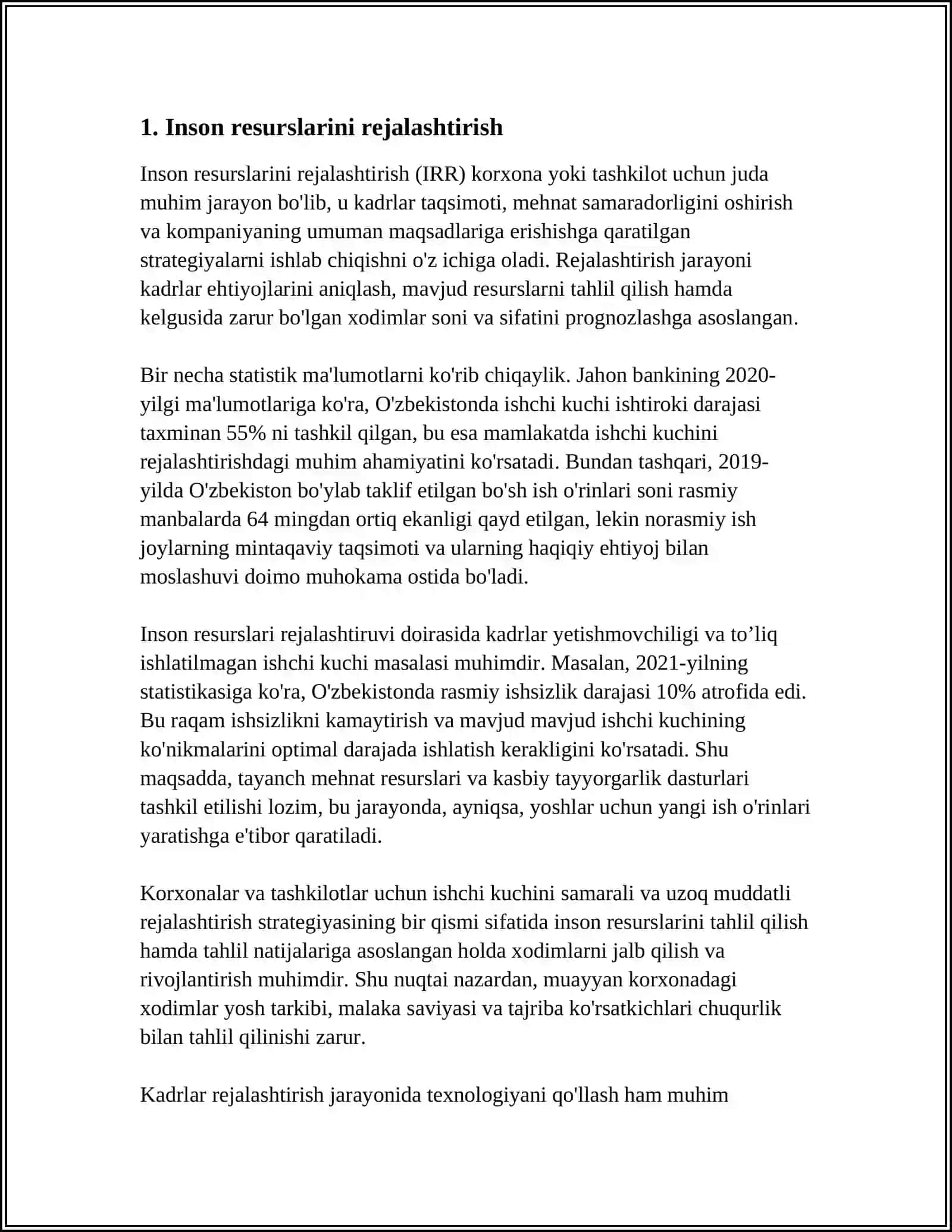 INSON RESURSLARINI BOSHQARISH VAZIFALARI 3