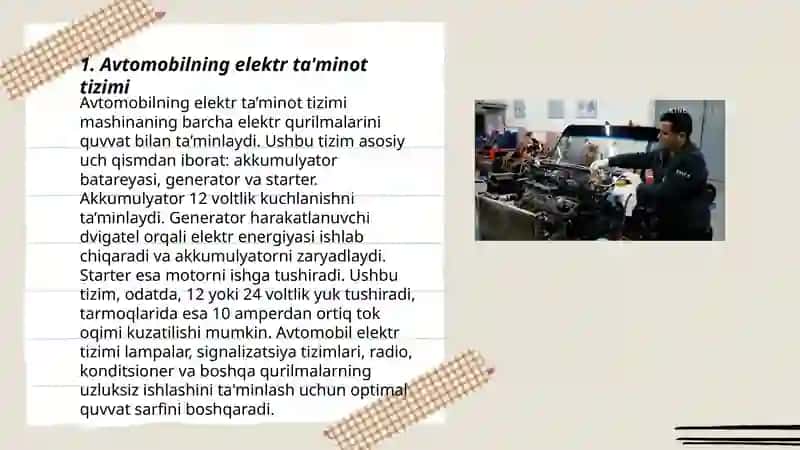 Avtomobilning elektr ta'minot tizimi 3