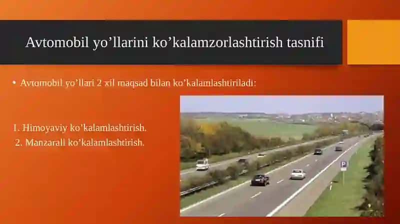 Avtomobil yo’llarini ko’kalamzorlashtirish usullari 3