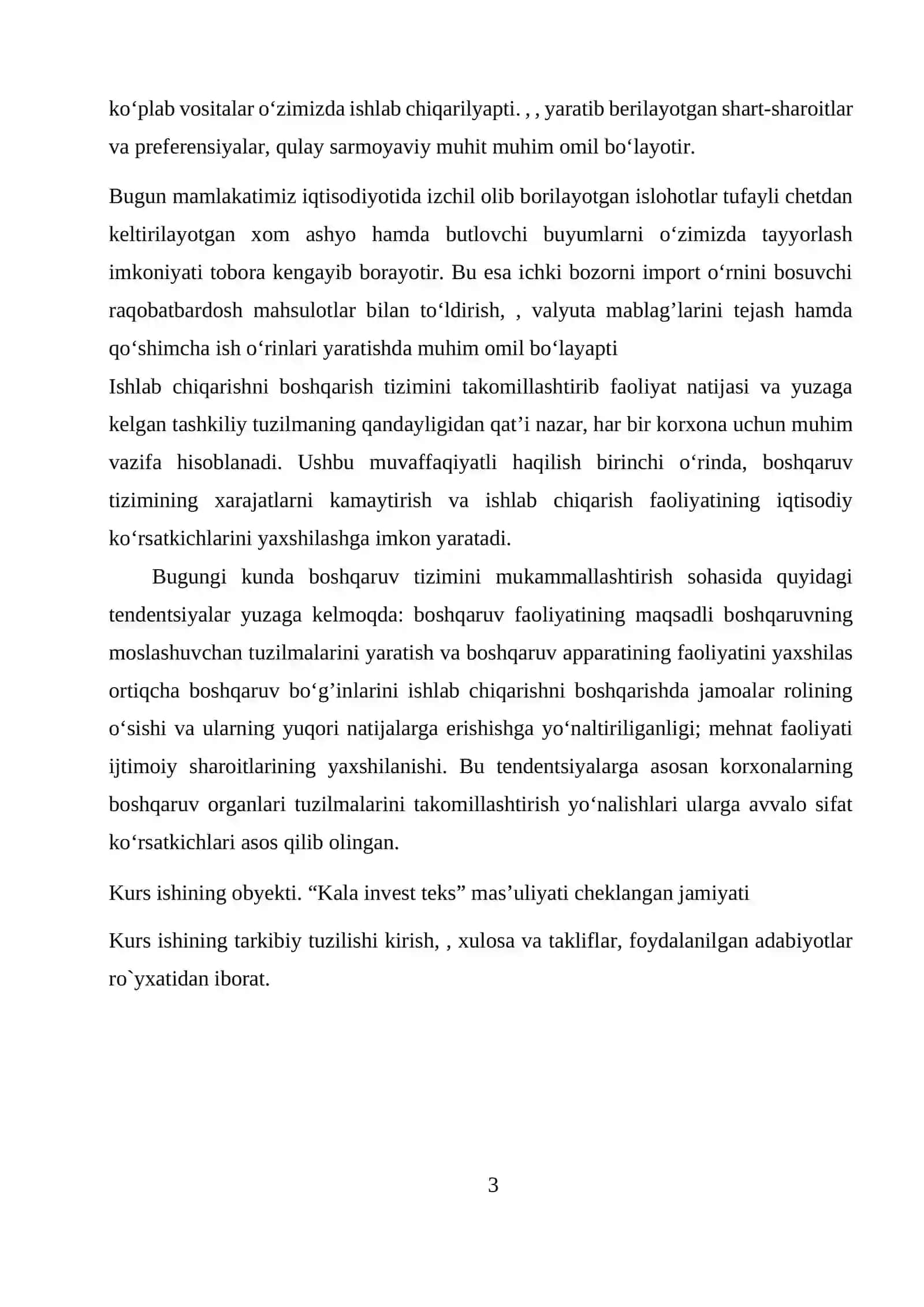 Oʻzbekiston Respublikasi Oliy Ta’lim, Fan va 3