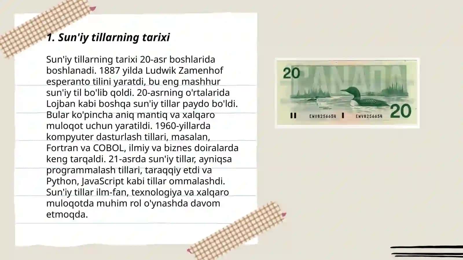 Sun'iy tillar 3