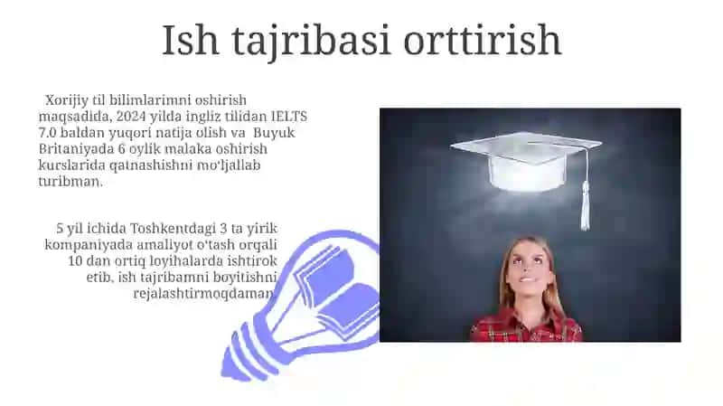 Tanlangan Kasbimni Puxta O'zlashtirish Rejalari 3