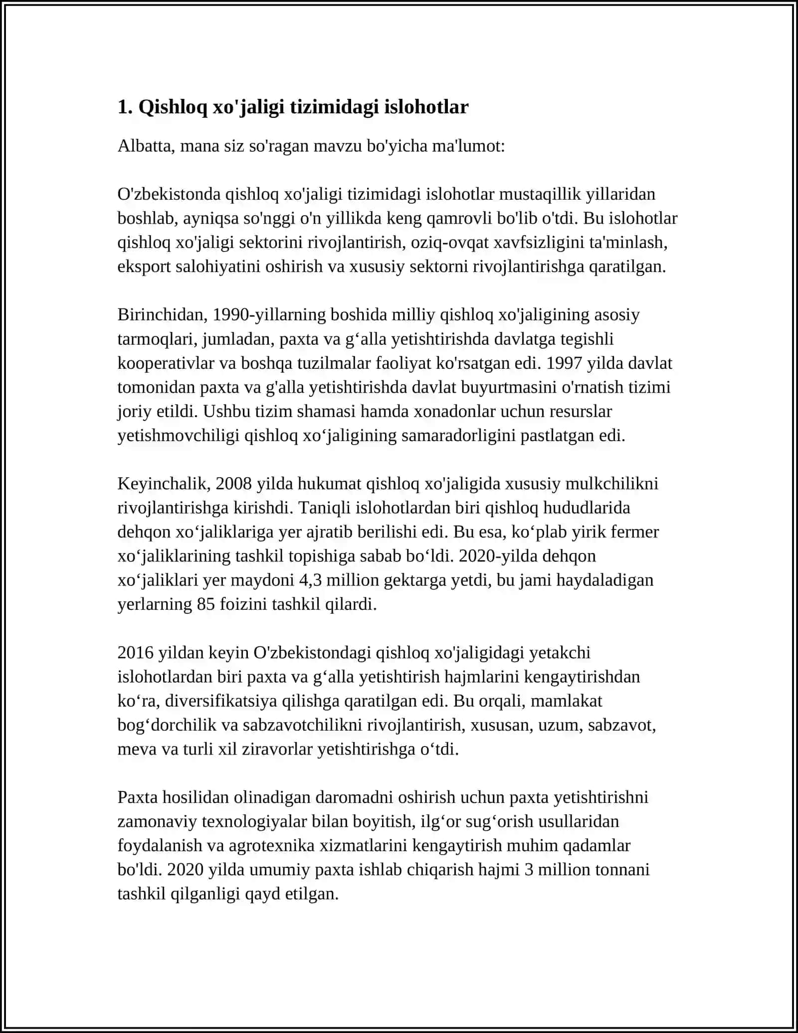 MUSTAQILLIK YILLARIDAGI QISHLOQ XO' JALIGI VA SANOAT SOHASIDAGI O'ZGARISHLAR 3
