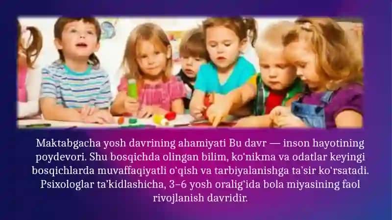 Maktabgacha tarbiya yosh davri 3
