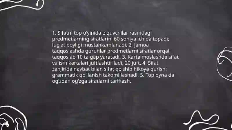 Sifat soʻz turkumini oʻrganishda interfaol usullarni qoʻllash 3